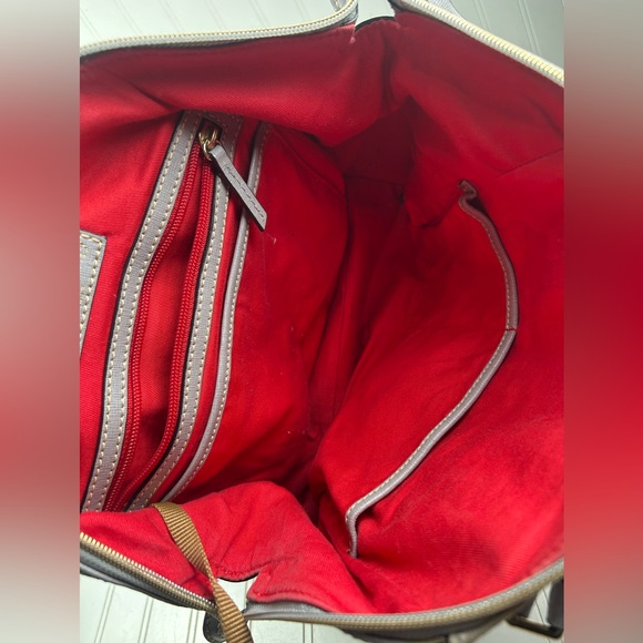 Dooney & Bourke Maxi Quilt Sydney Gray Satchel Shoulder Bag Vintage $400 - Picture 7 of 15